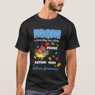 T-shirt Maman sensibilisée à l'autisme Amour maternel Mama