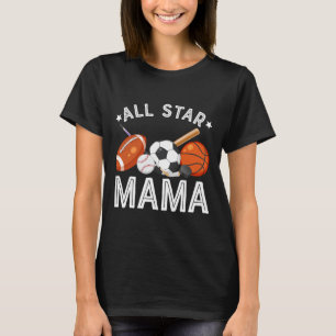 T-shirt Maman Star du garçon d'anniversaire Sketll Footbal