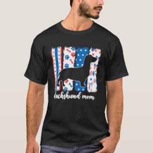 T-shirt Maman Teckel Mignon Maman Chien Wiener Doxie Femme