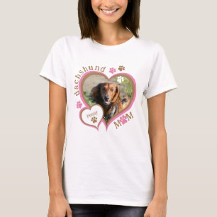 T-shirt Maman teckel mignonne Photo personnalisée