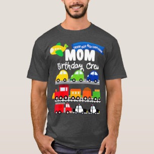 T-shirt Maman Transport Anniversaire Avion Cars incendie