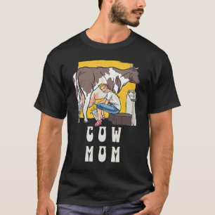 T-shirt Maman Vache Fermier Vaches Highland Écossaises Co
