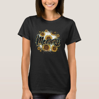 T-shirt Maman vache Imprimer tournesol Fête des Mères mign