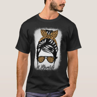 T-shirt Maman Vie Blanchie Maman Vie Léopard Vis Messager