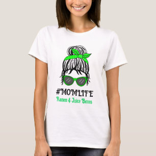 T-shirt Maman Vie   Boîtes de ramen et de jus