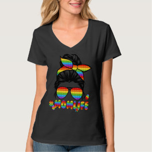 T-shirt Maman Vie Messy Bun Pop It Sunglasses