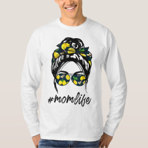 T-shirt Maman Vie pour femmes citron jaune Lunettes de sol