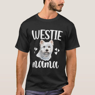 T-shirt Maman Westie Terrier West Highland Blanc Westie