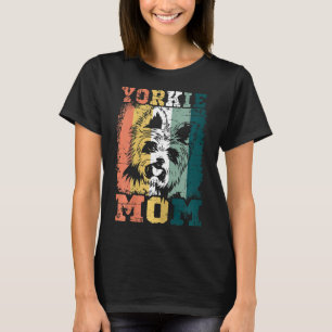 T-shirt Maman Yorkie Rétro Vintage Térrier Yorkshire Chien