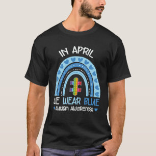 T-shirt Mamans En Avril Nous Portons Du Bleu Pour La Sensi
