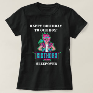 T-shirt Maman's Superhero rose et vert avatar anniversaire