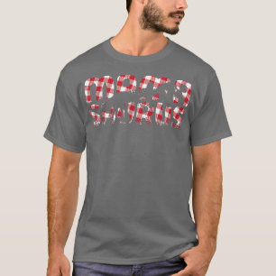 T-shirt Mamasaurus Dinosaure Squelette Buffalo Plaid Mama