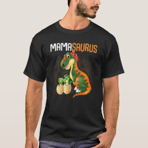 T-shirt Mamasaurus Mama 2 Enfants Dinosaur Maman Correspon