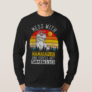 T-shirt Mamasaurus Mères Mini Dinosaure T Rex Saurus