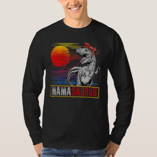 T-shirt Mamasaurus Rex Dinosaur Retro Sunset fête des mère