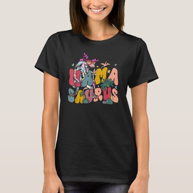 T-shirt Mamasaurus Rex Mom Dinosaur Leopard Flower Rex Mam (Devant)