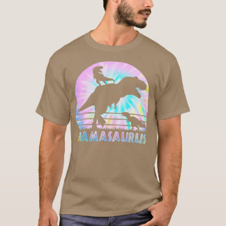 T-shirt Mamasaurus Tie Dye Sunset Funny Dinosaur Mother of