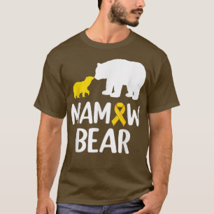 T-shirt Mamaw Bear Chilhood Cancer Awareness Squa