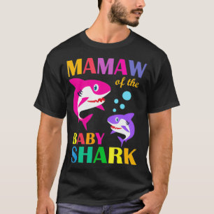T-shirt Mamaw Du Bébé Birthday Shark Mamaw Shark Mothe