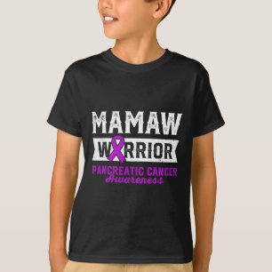 T-shirt Mamaw d'un guerrier Pancreatic Purple Ribbon Suppo