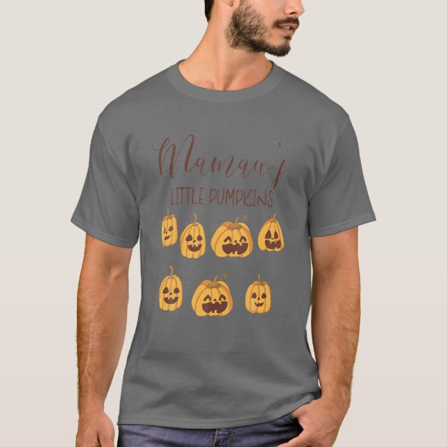 T-shirt Mamaw Little Citrouilles - Drôle Citrouille (Devant)