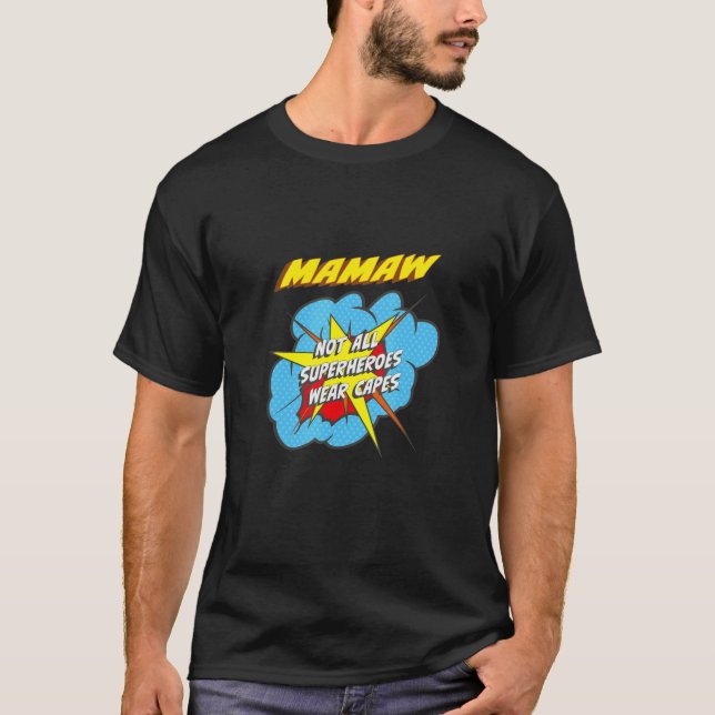 T-shirt Mamaw Superhero (Devant)