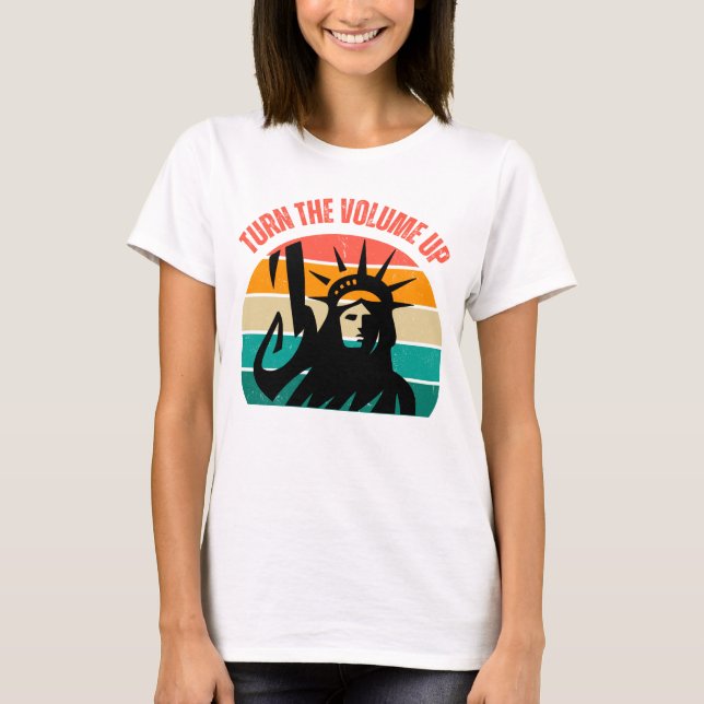 T-shirt Mamdani Turn The Volume Up New York Mayor (Devant)