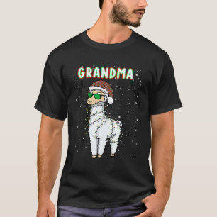 T-shirt Mamie amoureuse de lama tenue de Noël assortie lam