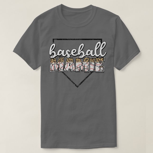 T-shirt Mamie Cheetah Motif Grand-mère de base-ball (Design devant)