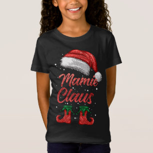 T-Shirt Mamie Claus Matching Family Joyeux Noël Père Noël