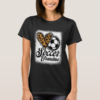 T-shirt Mamie de football mignonne cœur léopard
