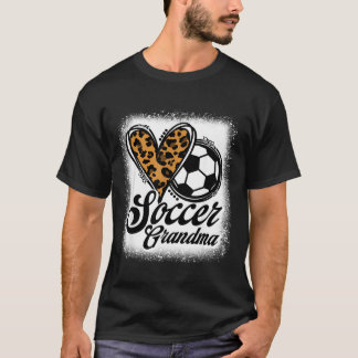T-shirt Mamie de football mignonne cœur léopard