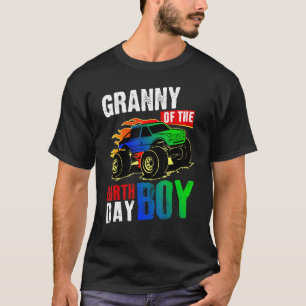 T-shirt Mamie De L'Anniversaire Garçon Monster Camion Fami
