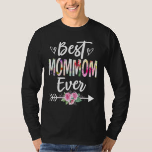 T-shirt Mamie Meilleure Mommom Fête des Mères Fleur Femme