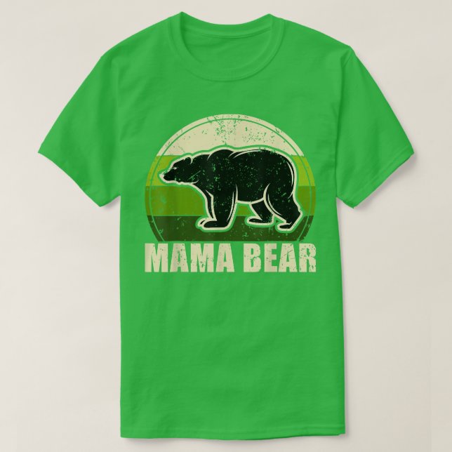 T-shirt mamma bear est là, maman est là (Design devant)
