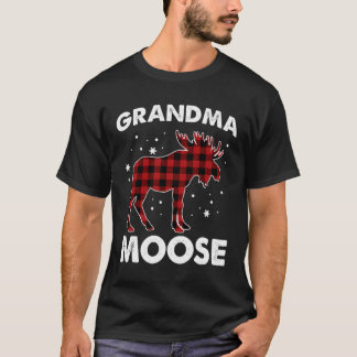 T-shirt Mamma Moose Red Plaid Buffalo Famille Correspondan