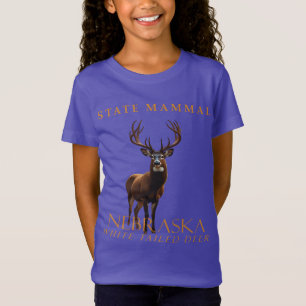 T-Shirt Mammifère Du Territoire Du Nebraska Le Cerf À Queu