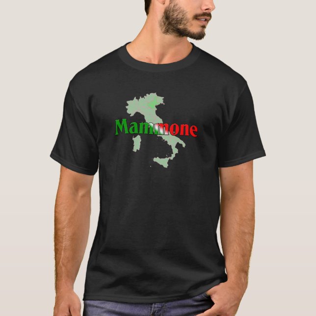 T-shirt Mammone (le garçon du Mamma italien) (Devant)