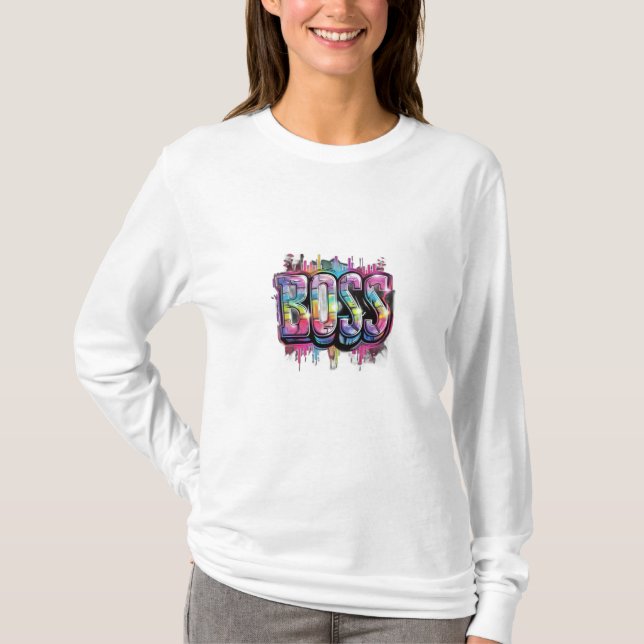 T-shirt MaMuse Rainbow Boss Long Sleeve Tee (Devant)