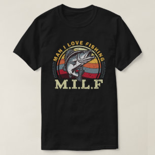 T-shirt Man I Love Fishing Retro Funny