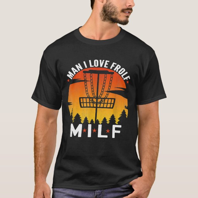 T-shirt Man I Love Frolf Disque Rétro Golf Ultimate Frisbe (Devant)