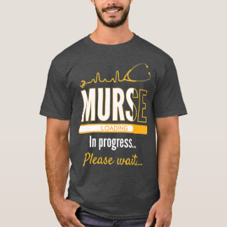 T-shirt Man Nurse in Progress Gift Funny Murse Nursing Sch