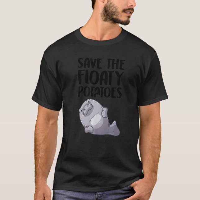 T-shirt Manate Designs For Men Femmes Floaty Potato Sea Co (Devant)