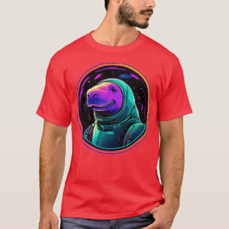 T-shirt Manatee drôle dans l'espace Astronaut de vache de