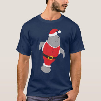 T-shirt Manatee Père Noël Animal Christmas