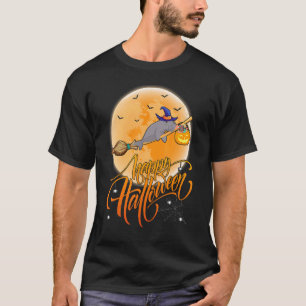 T-shirt Manatee Ride Witch Shotgun Moon Vintage Manatee Ha