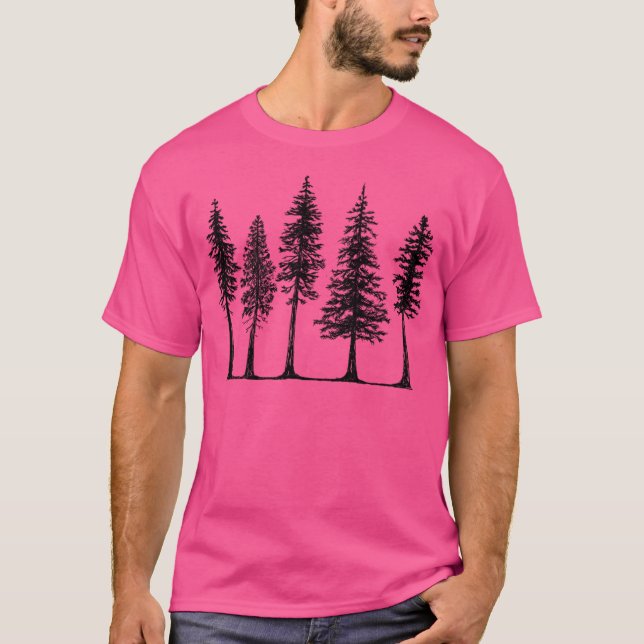 T-shirt Manche De Baseball Pines (Devant)