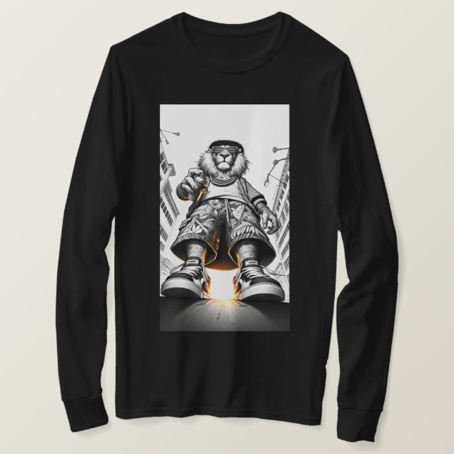 T-shirt Manche Lion Colossal Long (Design devant)