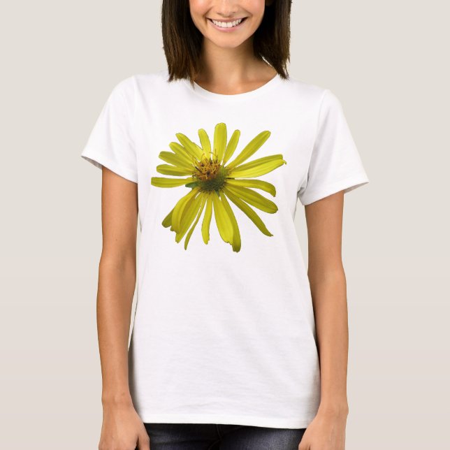 T-shirt Manche Longue Fleur Jaune (Devant)
