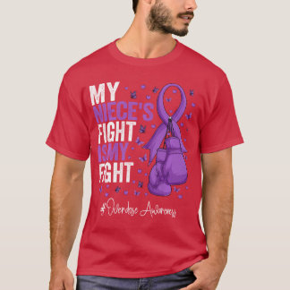 T-shirt Manche Longue Ruban Violet Nièce Sensibilisation a
